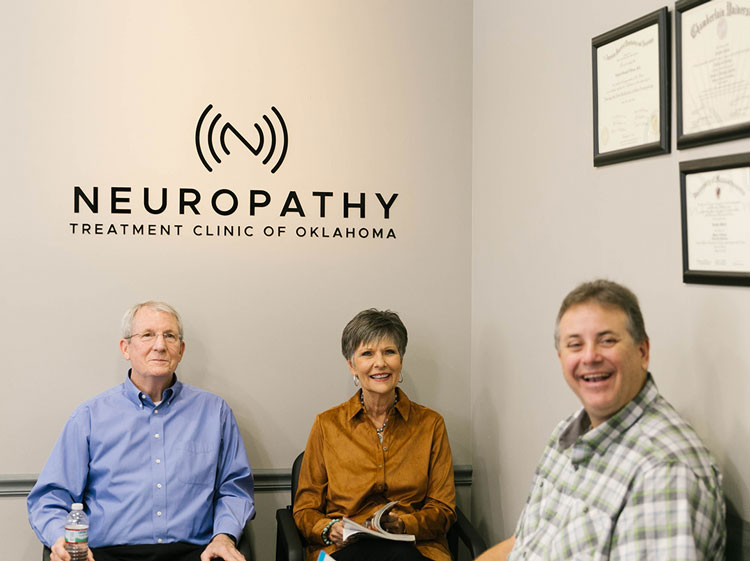 Patients in the waiting room at the Neuropathy Treatment Clinic of Oklahoma